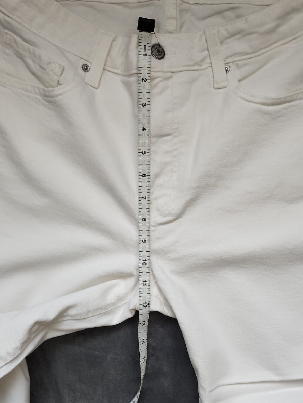 Old Navy White High-Rise O.G. Straight Leg Jeans Size 14 - Picture 7 of 10